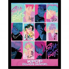 KPop Demon Hunters Light and Dark gerahmtes Poster