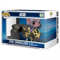 POP figure Rides Deluxe Star Wars Mandalorian & Grogu Zeb Orrelios in the Razor Crest #838