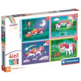 Clementoni A Day with Unicorns puzzle 12+16+20+24pcs