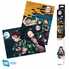 DEMON SLAYER - Set 2 Chibi Posters - Group & Duo \(52x38\)