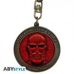 ATTACK ON TITAN - Keychain - Colossal Titan Medallion