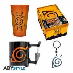 NARUTO SHIPPUDEN - Gift Set Glass + Coaster-Copy
