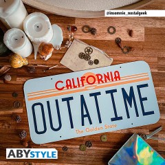 BACK TO THE FUTURE - Metal plate OUTATIME \(19x38\)