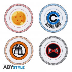 DRAGON BALL - Set of 4 Plates - Emblems