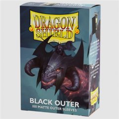 Dragon Shield - Standard Size Outer Sleeves - Matte Black \(100 Sleeves\)