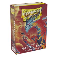 Dragon Shield - Japanese Size - Outer Sleeves - Matte Clear \(60 Sleeves\)