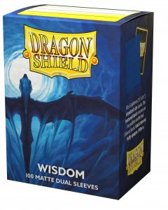 Dragon Shield - Standard Size Matte Dual Sleeves - Wisdom - Blau \(100 Sleeves\)