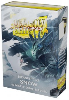 Dragon Shield - Japanese Size Matte Dual Sleeves - Snow \'Nirin\' - Wei� \(60 Sleeves\)