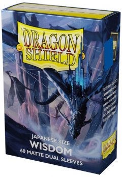 Dragon Shield - Japanese Size Matte Dual Sleeves - Wisdom - Blau \(60 Sleeves\)