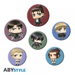 Attack on Titan Chibi Badge Pack