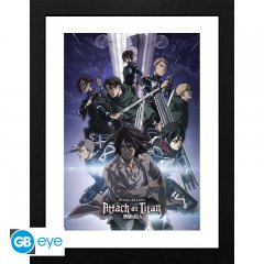 ATTACK ON TITAN - Gerahmter Druck S4 Key Art