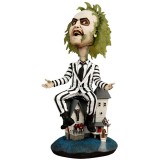 NECA Beetlejuice Beetlejuice 1988 Striped Suit Head Knocker Figur 20cm
