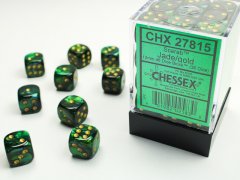Chessex: Scarab� W�rfelblock Jade/Gold \(36xW6\)