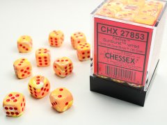 Chessex: Festive� W�rfelblock Sunburst�/Rot \(36xW6\)