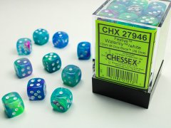 Chessex: Festive� W�rfelblock Waterlily�/Wei� \(36xW6\)
