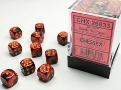 Chessex CHX26833 Chessex: Gemini� W�rfelblock Schwarz-R