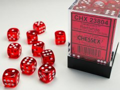 Chessex CHX23804 Chessex: Transparenter W�rfelblock Rot