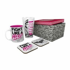 DC COMICS Set: Glas, Tasse & Coaster