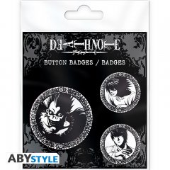 DEATH NOTE Badge Pack - Light, L & Ryuk
