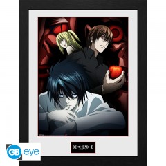 DEATH NOTE - Gerahmter Druck: Light, L & Misa