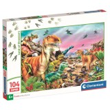Clementoni Dinosaur Land super puzzle 104pcs