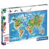 Clementoni Dinosaurs Map super puzzle 180pcs