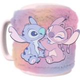 Disney Angel + Stitch Mug with teddy bear cover 440ml