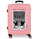 Joumma Bags Disney Mickey & Minnie Paris ABS Rollkoffer/Koffer 68cm
