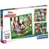 Clementoni Disney Mickey puzzle 3x48pcs