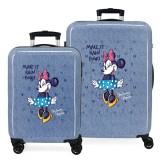 Joumma Bags Disney Minnie It Rain Bows ABS pack 2 Rollkoffer/Koffers