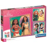Clementoni Disney Princess puzzle 3x48pcs