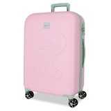 Joumma Bags Disney Stitch Mauve ABS Rollkoffer/Koffer 60cm