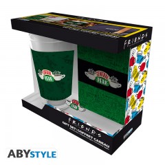 FRIENDS XXL-Set: Glas, Pin & Notizbuch