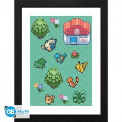 POKEMON - Framed print "Pixel Art" \(30x40\)