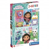 Clementoni Gabbys Dollhouse puzzle 2x60pcs