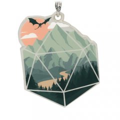 Glassstaff A d20 Scene Keychain GS-KC-8-D20SCNE