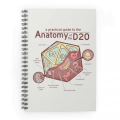 Glassstaff Anatomy of the d20 Spiral Notebook GS-NB-5-A