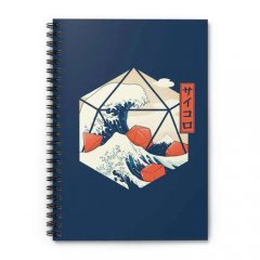 Glassstaff Great wave of Dice Spiral Notebook GS-NB-11-