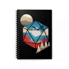 Glassstaff d20 World Spiral Notebook GA-NB-9-D20WRLD