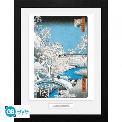 HIROSHIGE - The Drum Bridge Kunstdruck