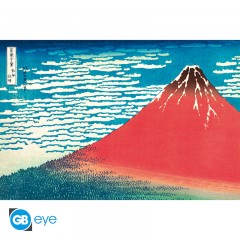 HOKUSAI Poster - Red Fuji, 91x51cm