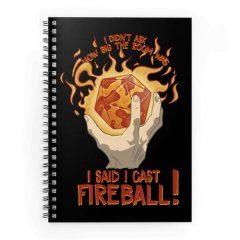 I Cast Fireball! Spiral Notebook GS-NB-7-CSTFIRBA