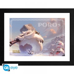 League of Legends Poro Print gerahmt