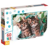 Clementoni Lovely Kitty Twins puzzle 60pcs