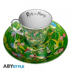 RICK AND MORTY - Mirror Tasse/Becher & plate set - Portal