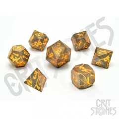 Marred Midas Metal RPG Dice Set