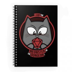 Meowster of the Dungeon Spiral Notebook GS-NB-6-MSTRDNG