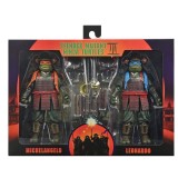 NECA Ninja Turtles 3 Teenage Mutant Leonardo & Michelangelo pack 2 Figurs 18cm