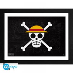 ONE PIECE Poster - Skull 30x40 gerahmt