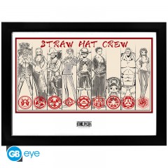 ONE PIECE Druck - Strohhut-Crew gerahmt